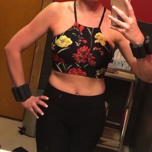 Carbon38 Floral Halter Bra Top